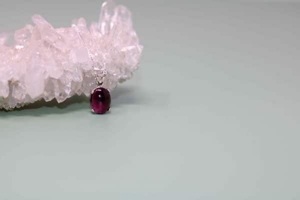 Red Garnet Necklace | January Birthstone Necklaces | Silver Garnet Necklace - Image 3