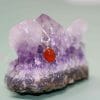 Dainty Sterling Silver Carnelian Necklace - Image 2