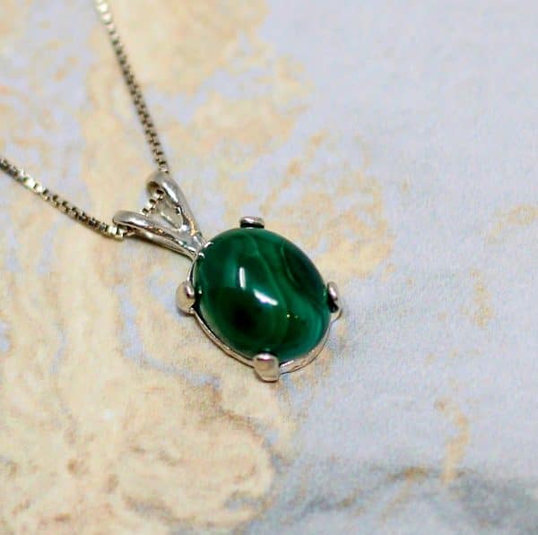 Dainty Green Malachite Necklace