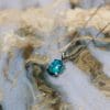 Sterling Silver Turquoise Necklace | Dainty Turquoise Gemstone Pendant - Image 4