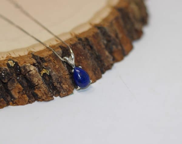 Dainty Lapis Lazuli Necklace | 925 Silver December Birthstone Necklace - Image 6