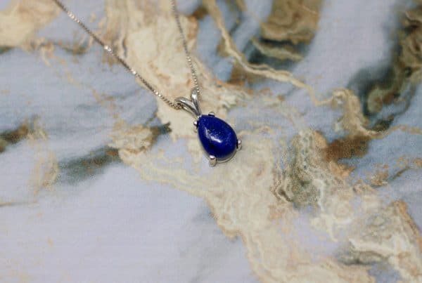 Dainty Lapis Lazuli Necklace | 925 Silver December Birthstone Necklace - Image 4