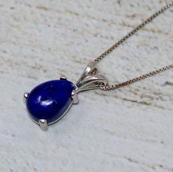 Dainty Lapis Lazuli Necklace | 925 Silver December Birthstone Necklace