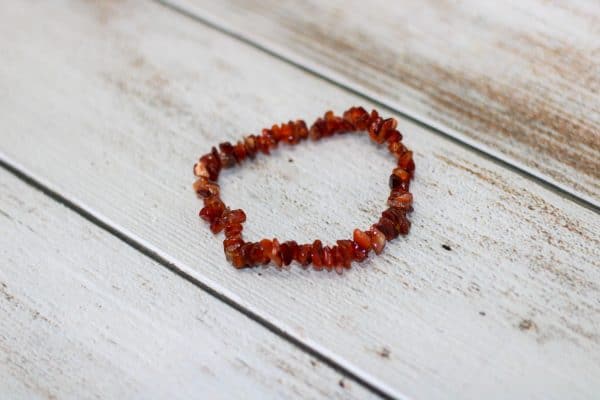 Crystal Carnelian Bracelet | Stretchy Beaded Chip Bracelet - Image 9