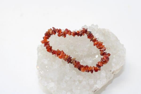 Crystal Carnelian Bracelet | Stretchy Beaded Chip Bracelet - Image 5