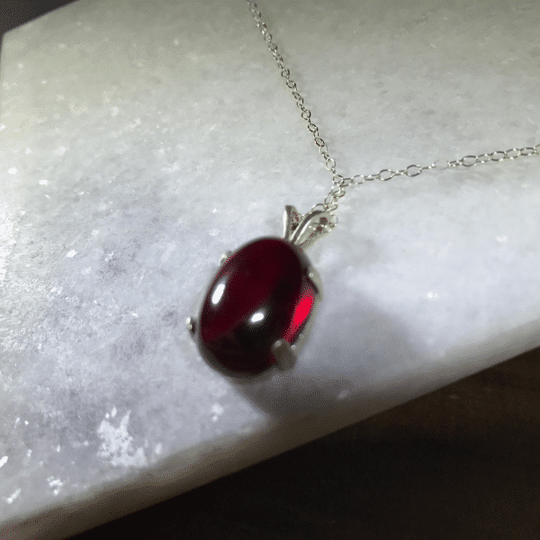 Hessonite Garnet Necklace | January Birthstone Necklace - Image 2