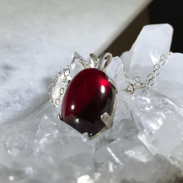 Hessonite Garnet Necklace | January Birthstone Necklace