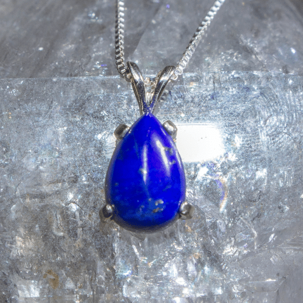 Blue Lapis Lazuli Gemstone Pendant | Handmade 925 Silver Necklace - Image 5