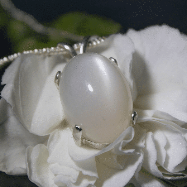 White Moonstone Necklace | June Birthstone Necklace