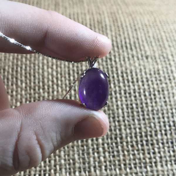 Amethyst Gemstone Necklace | Everyday Amethyst Pendant - Image 3