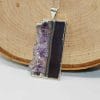 Raw Amethyst Geode Necklace | Amethyst Slice Crystal Necklace - Image 5