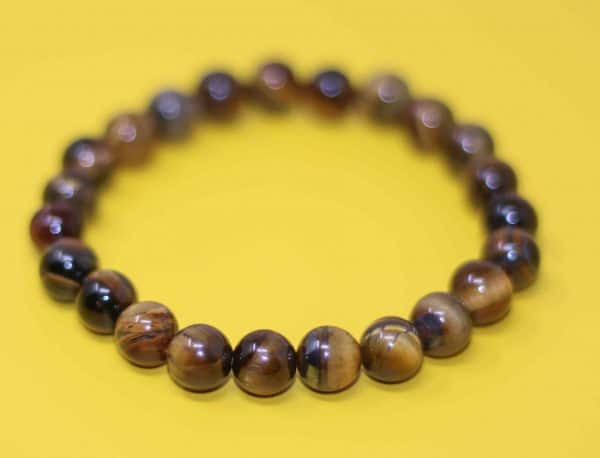 Tiger Eye Crystal Bracelet | Stretchy Beaded Tiger Eye Stone Bracelet - Image 2