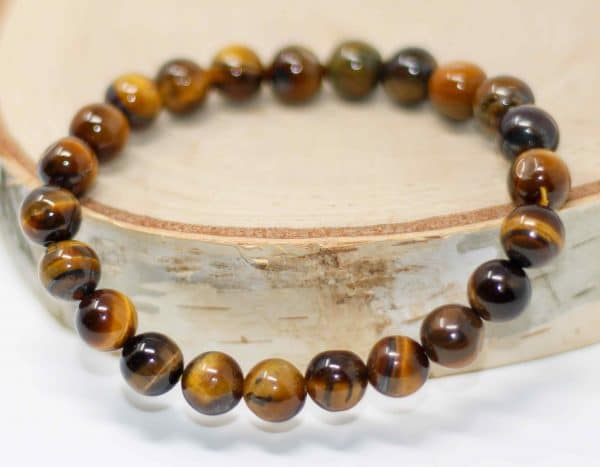 Tiger Eye Crystal Bracelet | Stretchy Beaded Tiger Eye Stone Bracelet - Image 9