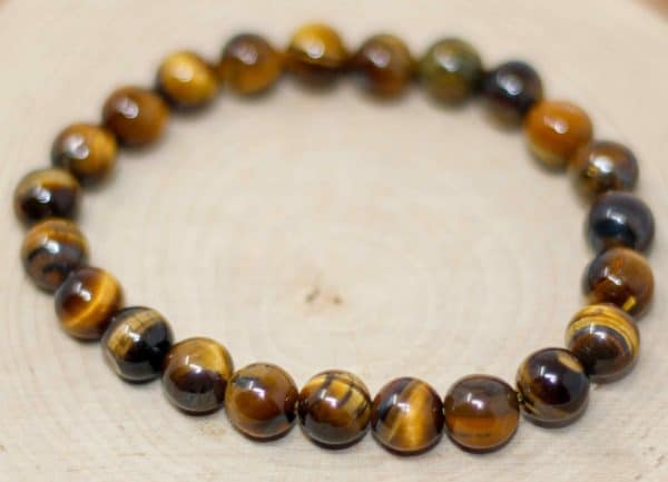 Tiger Eye Crystal Bracelet | Stretchy Beaded Tiger Eye Stone Bracelet - Image 8