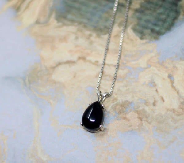 Dainty Handmade Black Onyx Necklace - Image 3