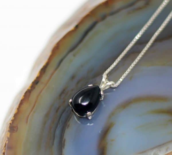 Dainty Handmade Black Onyx Necklace - Image 2