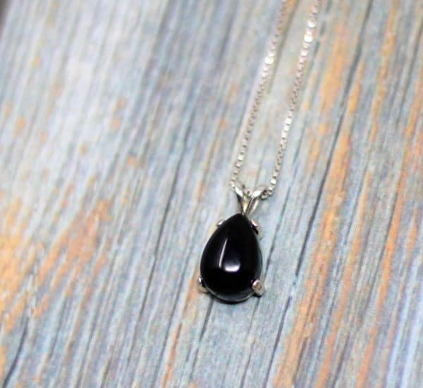 Dainty Handmade Black Onyx Necklace - Image 6