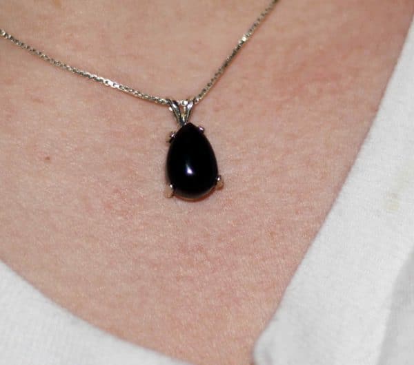 Dainty Handmade Black Onyx Necklace - Image 5