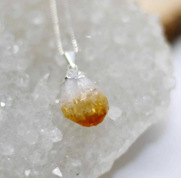 Raw Citrine Crystal Necklace - Image 7
