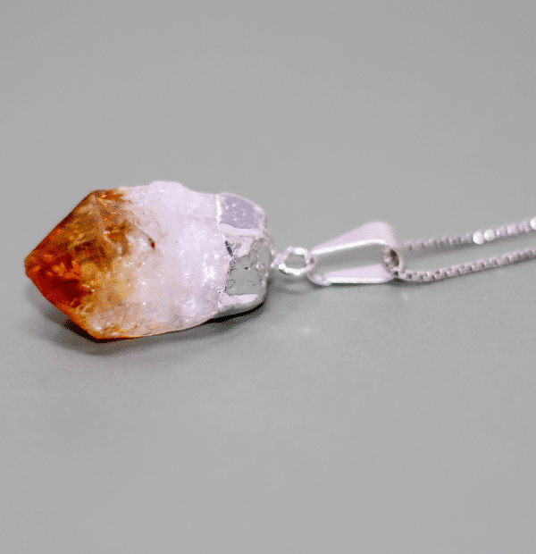 Raw Citrine Crystal Necklace
