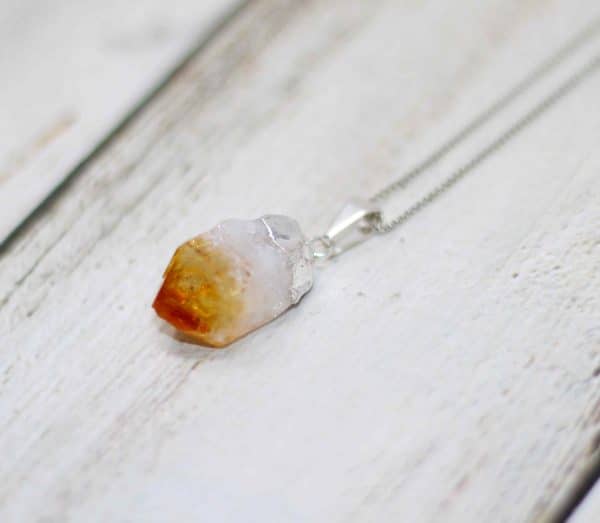 Raw Citrine Crystal Necklace - Image 2