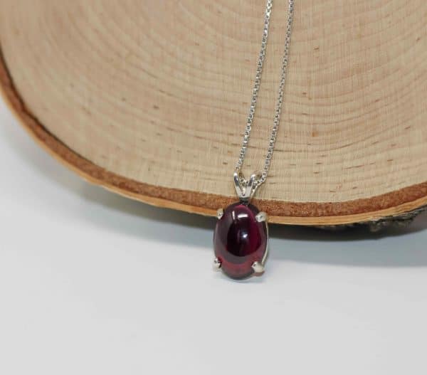 Handmade Garnet Necklace for Women | January Birthstone Necklace - Image 6