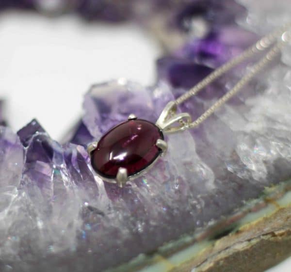 Handmade Garnet Necklace for Women | January Birthstone Necklace - Image 5