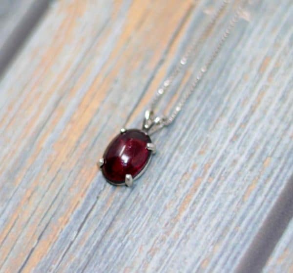 Handmade Garnet Necklace for Women | January Birthstone Necklace - Image 3