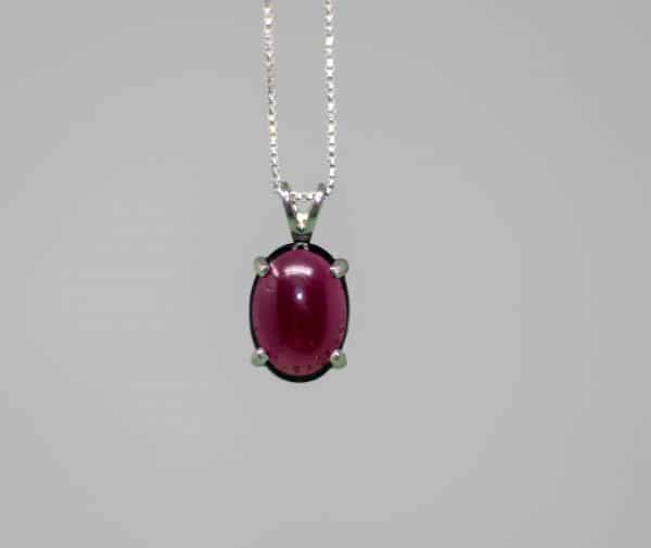 Handmade Garnet Necklace for Women | January Birthstone Necklace - Image 2