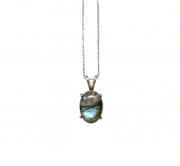 Handmade Labradorite Necklace | 925 Silver Labradorite Gemstone Pendant - Image 2