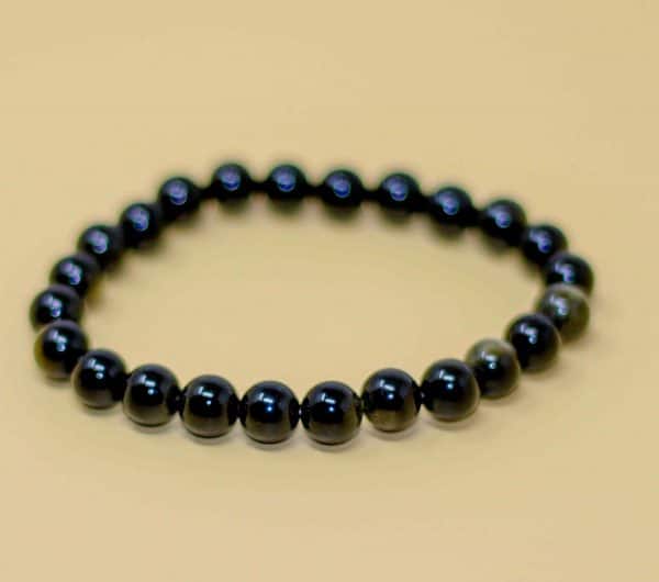 Gold Sheen Obsidian Bead Bracelet - Image 9