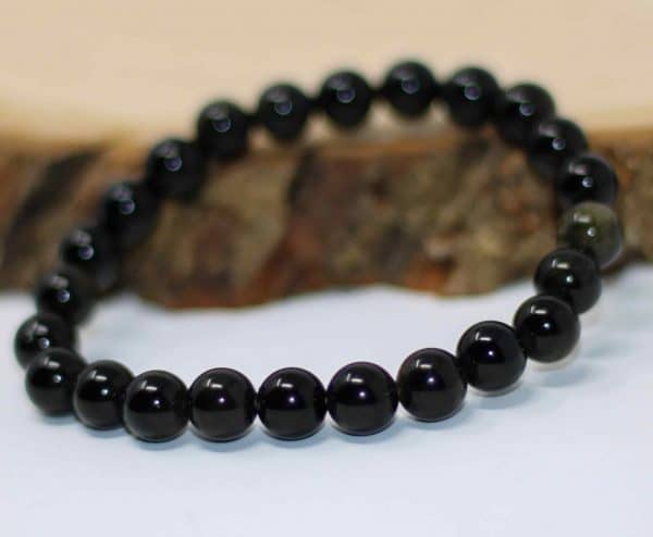 Gold Sheen Obsidian Bead Bracelet - Image 6