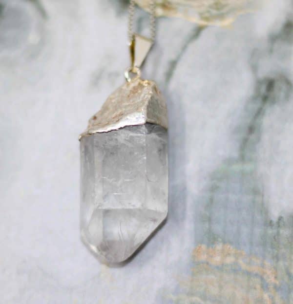 Raw Quartz Crystal Necklace - Image 7