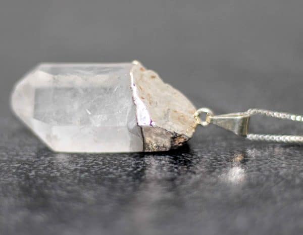 Raw Quartz Crystal Necklace - Image 3