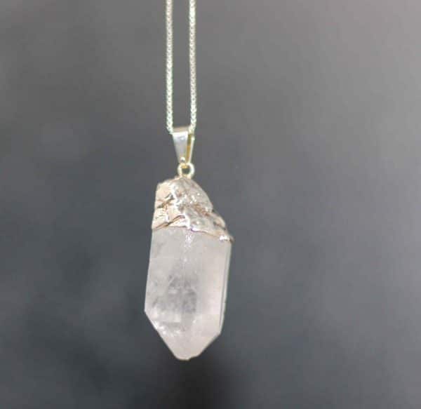 Raw Quartz Crystal Necklace - Image 4