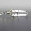 Raw Crystal Quartz Necklace Pendant | Handmade Wire Wrap Gemstone Necklace - Image 4